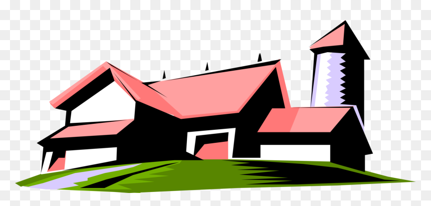 Vector Illustration Of Farmhouse Symbol - Farm House Symbol, HD Png Download - farmhouse png