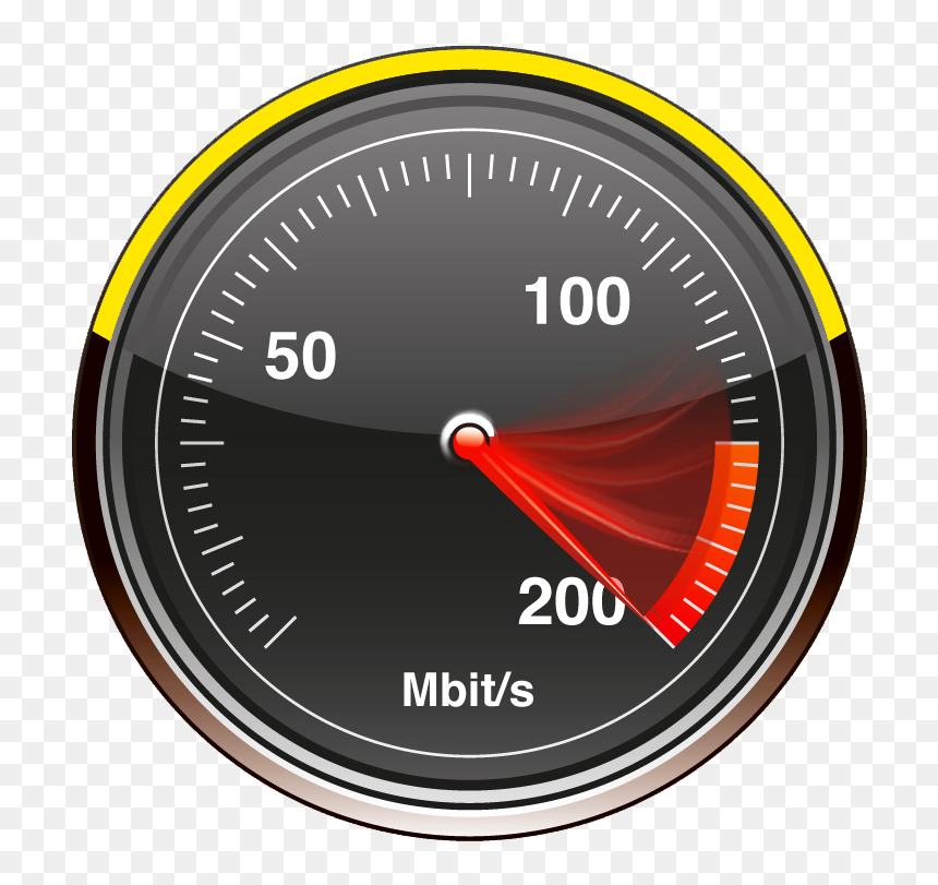 200 Mbit Tacho - Speedometer, HD Png Download - high speed internet png