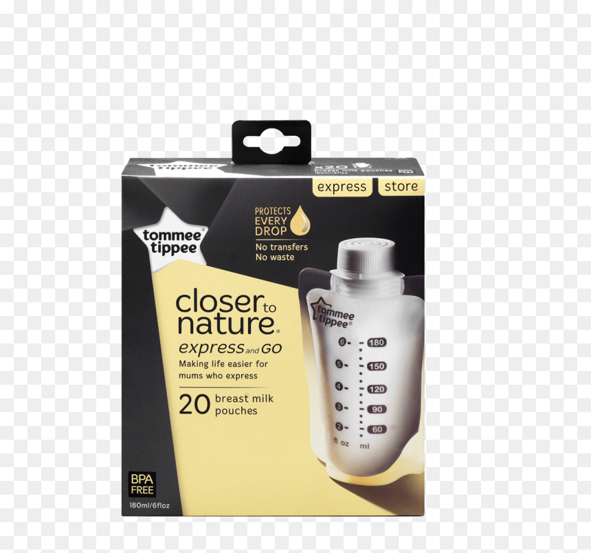 Tommee Tippee Express And Go Milk Pouch, HD Png Download - milk drop png