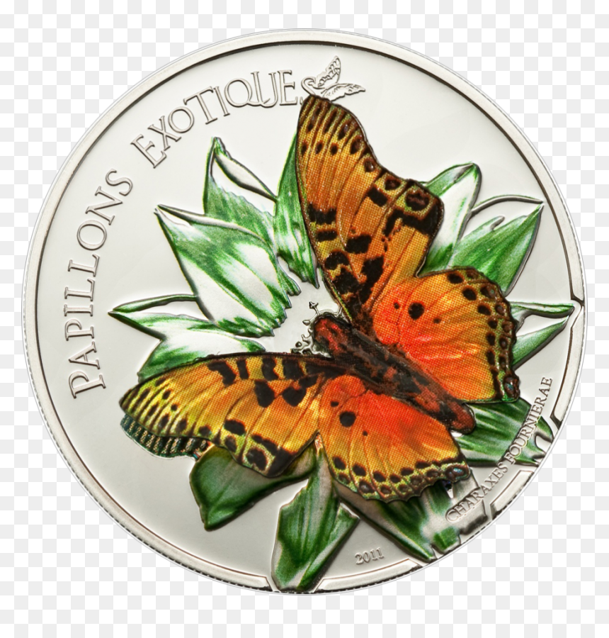 Silver Coin, HD Png Download - 3d butterfly png