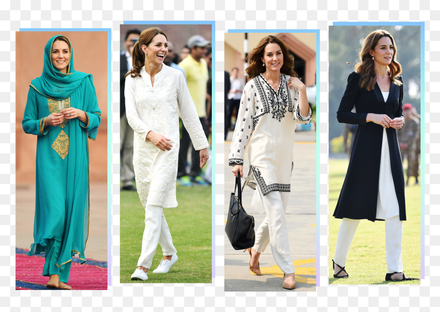 Image May Contain Clothing Apparel Sleeve Human Person - Kate Middleton Pakistan Tour, HD Png Download - archer queen png