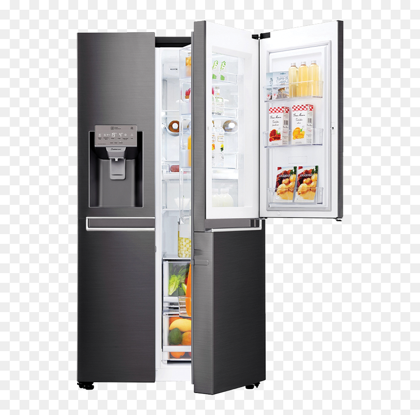 Lg 247 Side By Side, HD Png Download - lg refrigerator png
