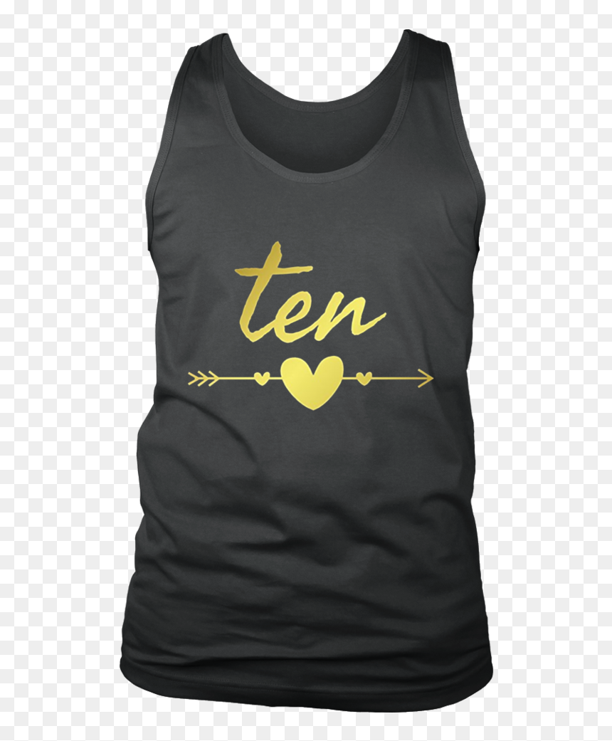Girls 10th Birthday Shirt, Gold Arrow Design - Active Tank, HD Png Download - love arrow png