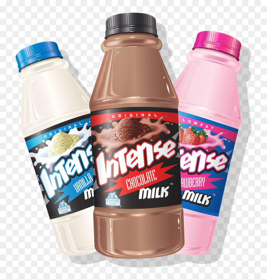 Vanilla, Chocolate, And Strawberry Intense Milk - Chocolate Strawberry Vanilla Milk, HD Png Download - milk drop png