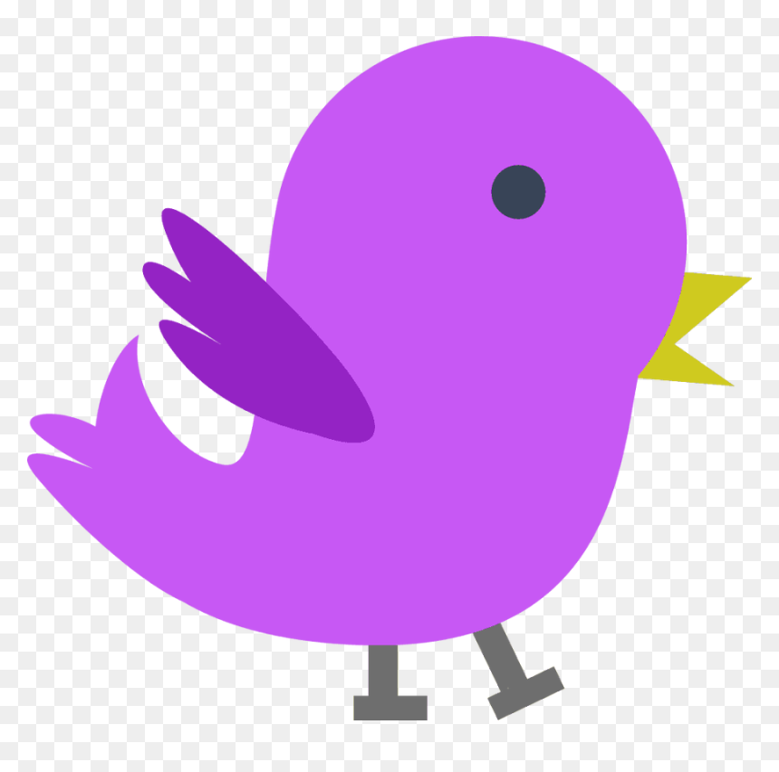 Purple Bird Clip Art, HD Png Download - love birds png images