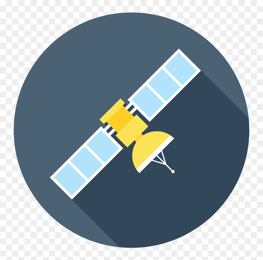 Flat Satellite Icon - Satellite Images Icon, HD Png Download - satellite clipart png