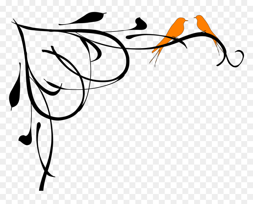 Border Clipart, HD Png Download - love birds png images