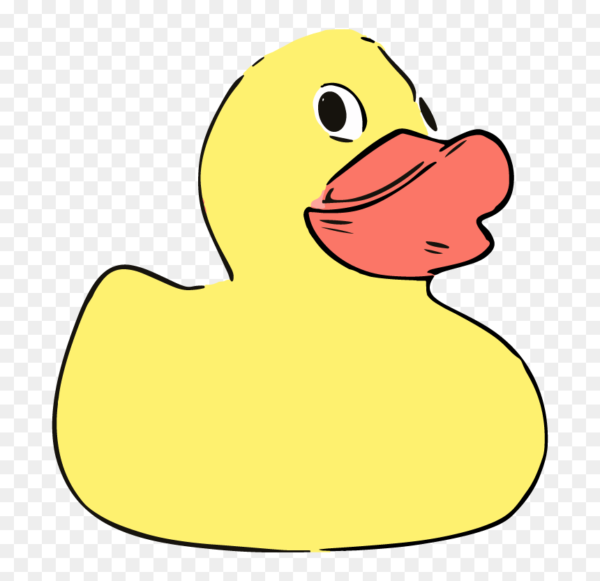 Rubber Duck Vector Graphic Art Free Vector Silhouette - Duck, HD Png Download - graphic art png