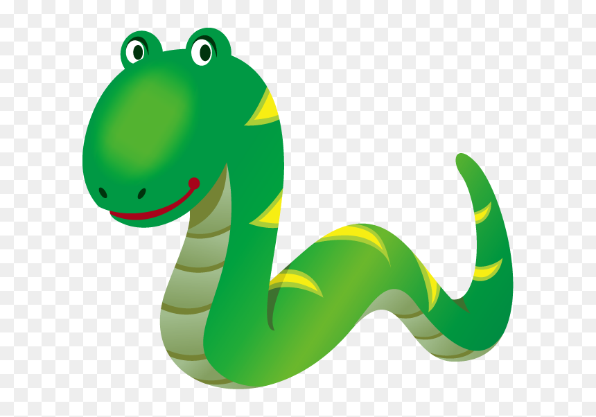 Transparent Snake Png Clipart - Cartoon Snail And Snake, Png Download - green snake png