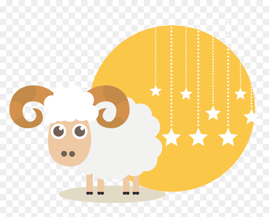 Sheep Clipart Yellow - Vector Eid Adha Png, Transparent Png - goat vector png