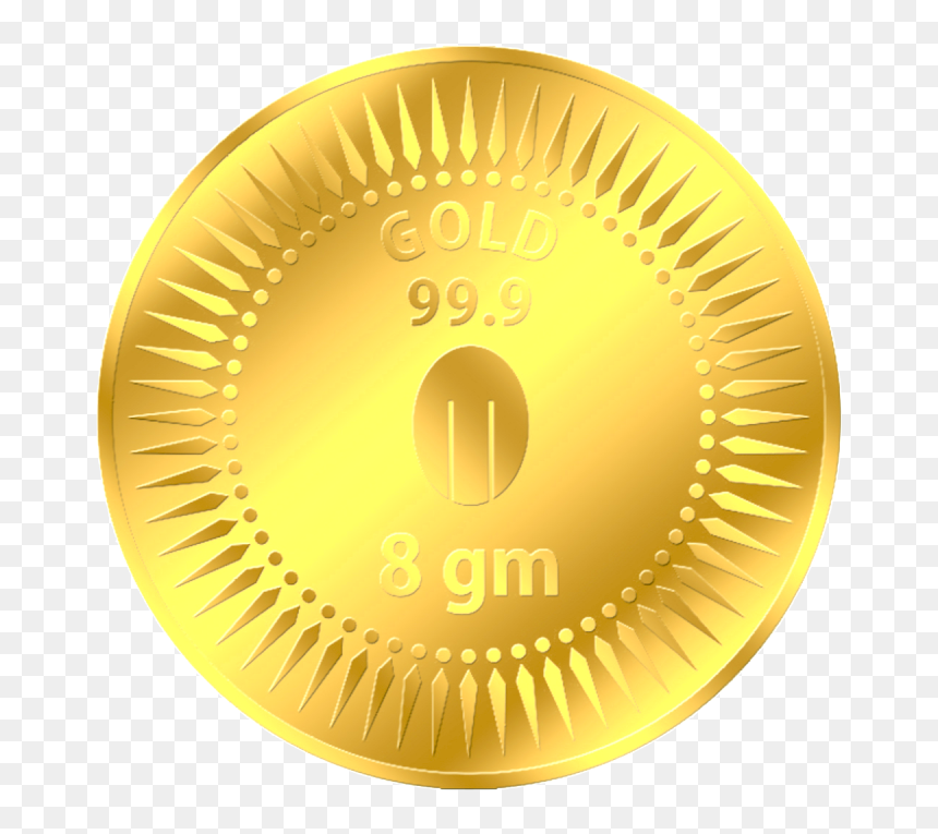 8 Gram Gold Coin , Png Download - 25 Gram Gold Coin, Transparent Png - golden coin png
