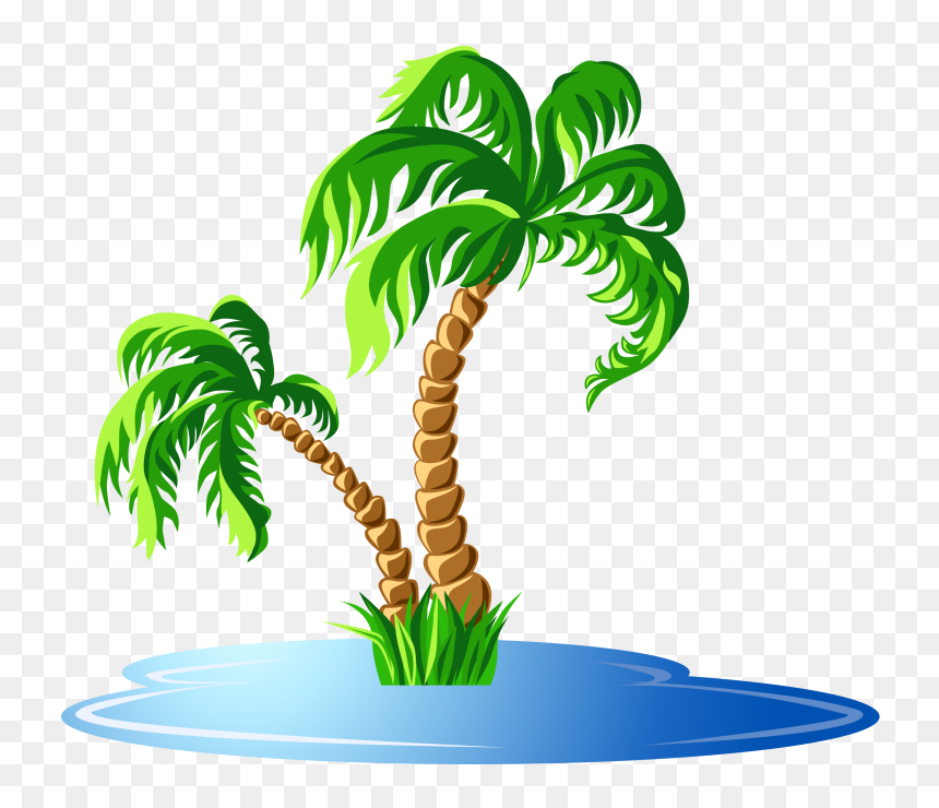 Thumb Image - Palm Tree On An Island, HD Png Download - oasis png