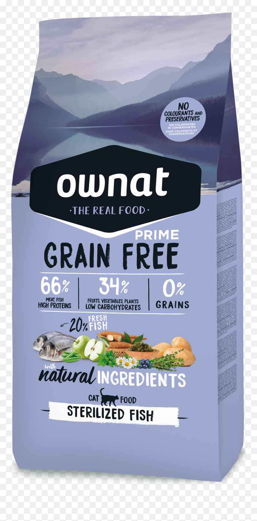 Ownat Prime Grain Free Adult Poulet Et Dinde, HD Png Download - fish meat png