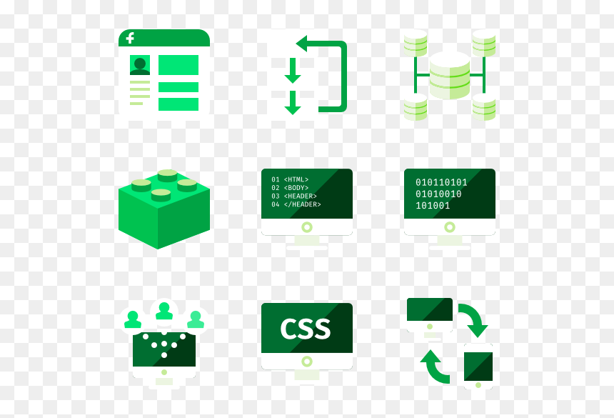 Icono De Mundo Color Verde Png, Transparent Png - coding icon png