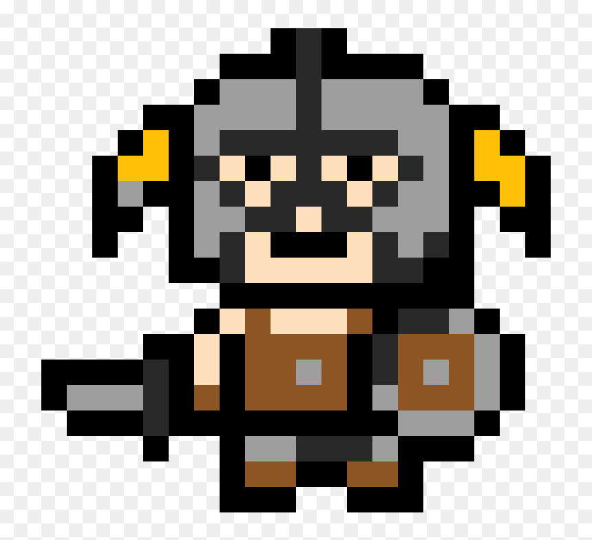 Dovahkiin Pixel Art, HD Png Download - dovahkiin png