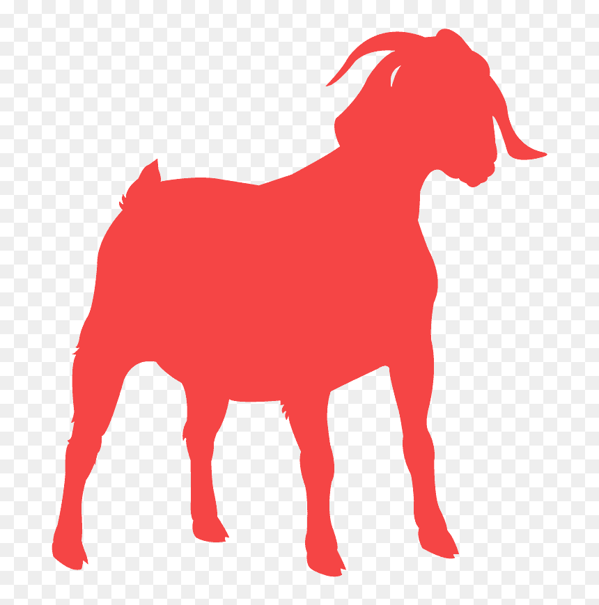 Boer Goat Silouhette, HD Png Download - goat vector png