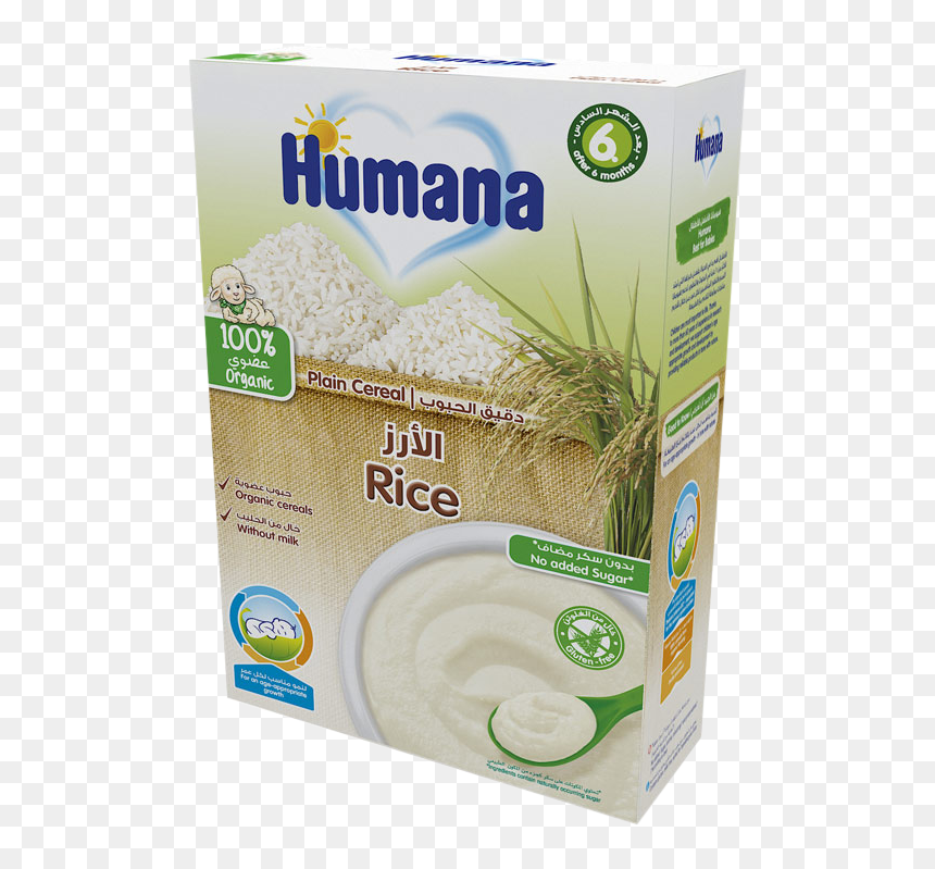 Humana Plain Cereals- Organic Rice - Humana Cereal, HD Png Download - rice png images