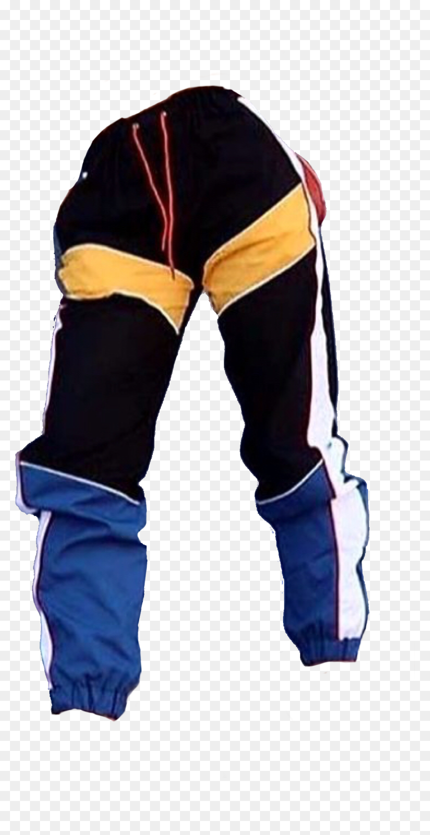 Black Yellow Blue Polyvore Moodboard Filler Pants - Yellow Blue And Black Clothes, HD Png Download - trousers png