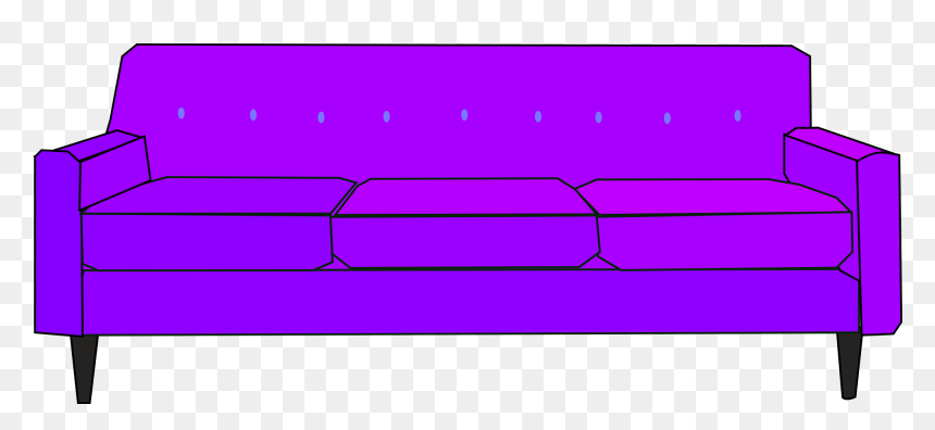 Purple Sofa Svg Clip Arts - Couch Clip Art, HD Png Download - sofa png images