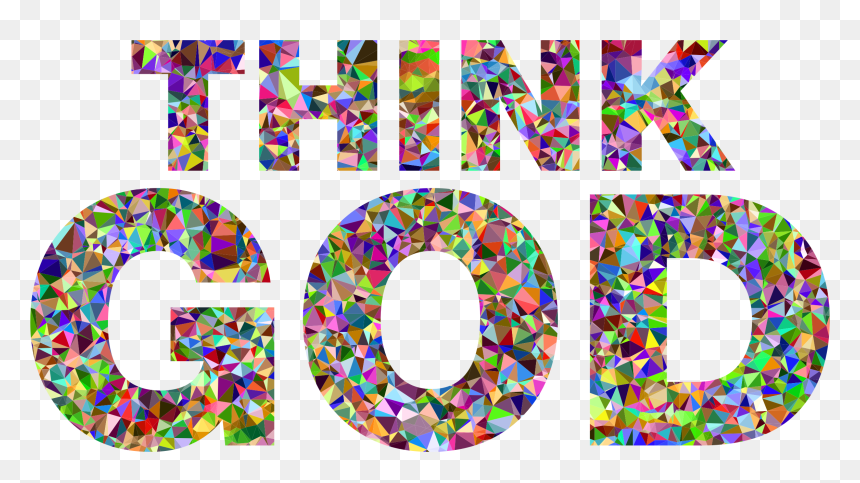 Chromatic Gem Low Poly Think God Typography Clip Arts - Clip Art, HD Png Download - typography png