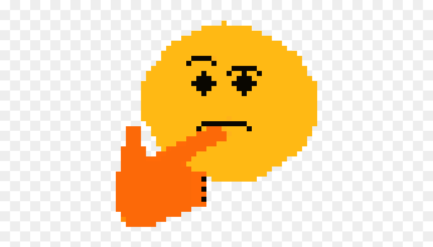 Pixel Dog Head, HD Png Download - thinking smiley png