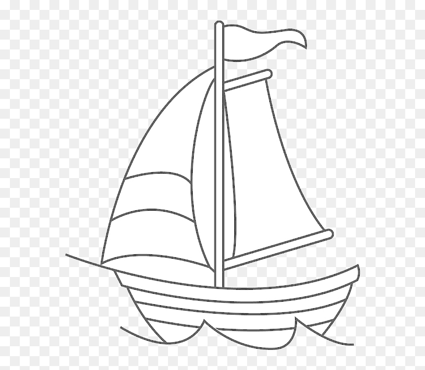 Yacht White Transparent & Png Clipart Free Download - Sailboat Drawing For Kids, Png Download - yacht clipart png