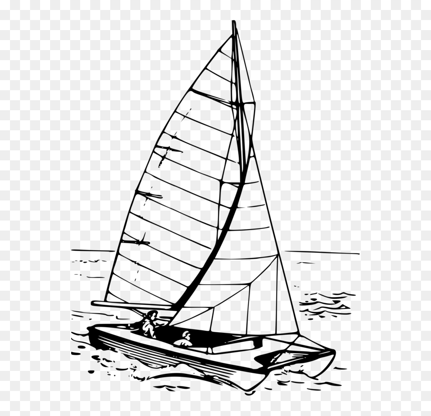 Caravel,lugger,cat Ketch - Catamaran Clipart, HD Png Download - yacht clipart png