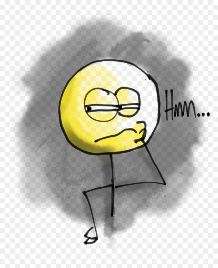 Illustration, HD Png Download - thinking smiley png