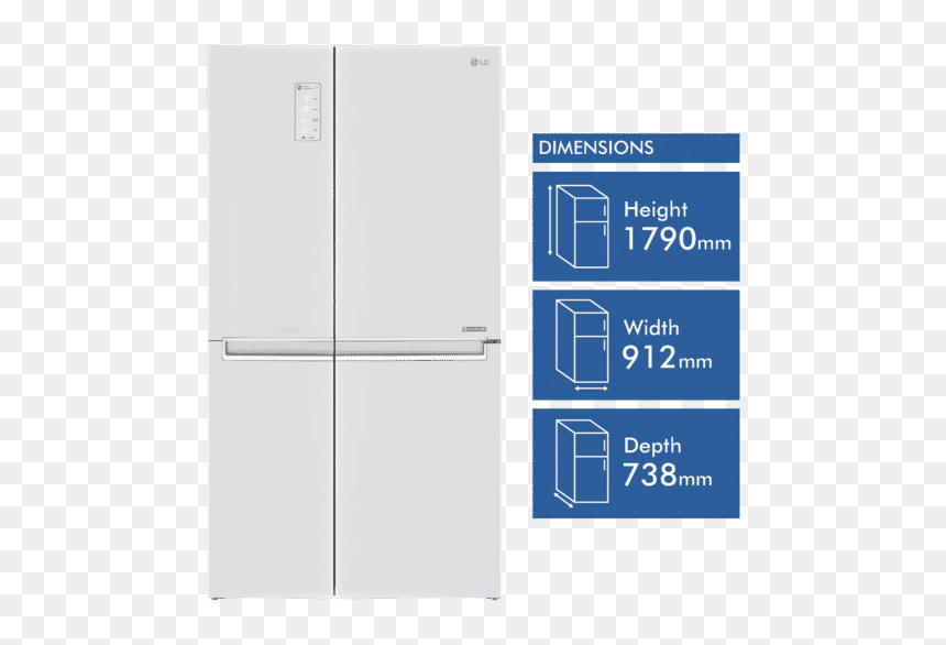 Haier 514l French Door, HD Png Download - lg refrigerator png