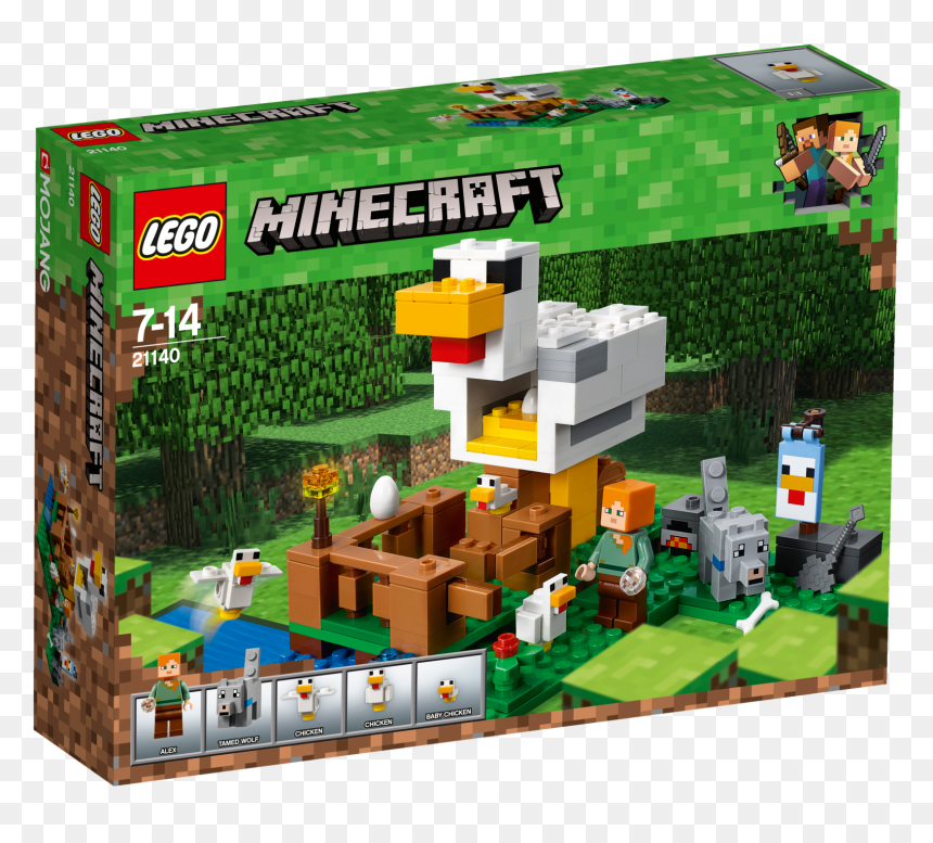 Lego 21140 Minecraft The Chicken Coop - Lego Minecraft Chicken Coop, HD Png Download - minecraft chicken png
