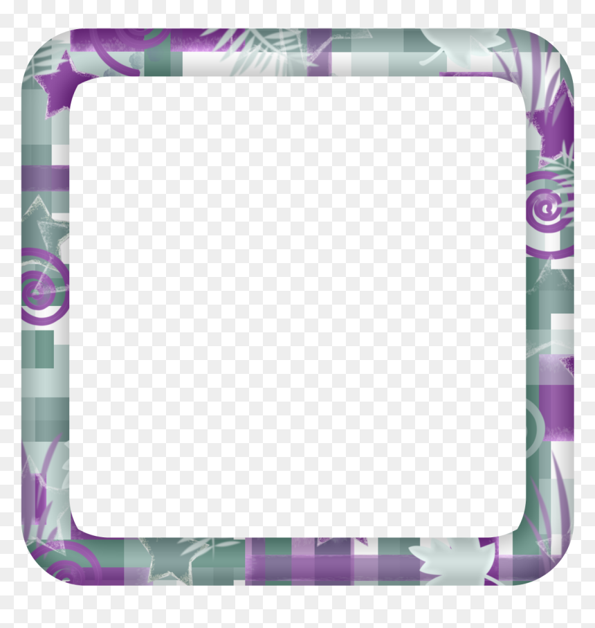 Free Purple-sage Modern Square Digi Scrapbook Frame - Picture Frame, HD Png Download - scrapbook frame png