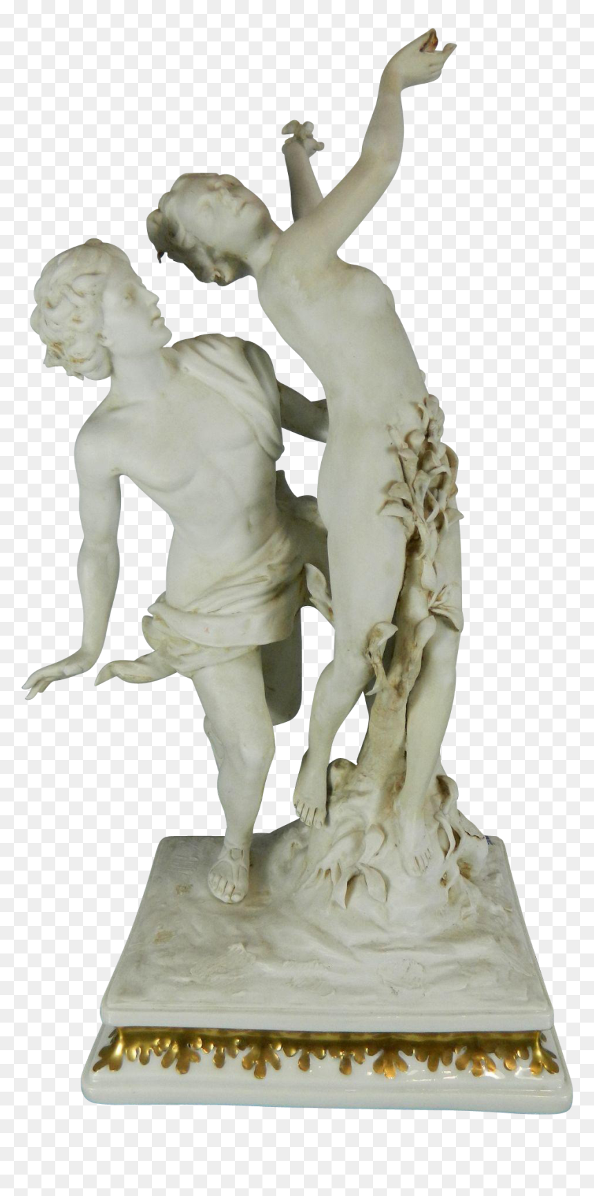 Antique White Parian Or Biscuit Capodimonte Porcelain - Sculpture, HD Png Download - apollo png
