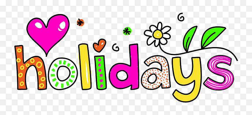 Holidays Typography Clipart - School Holiday Clipart, HD Png Download - typography png
