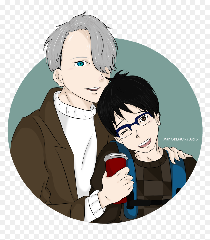 Victuuri Yuri On Ice Yuuri Katsuki Victor Nikiforov - Cartoon, HD Png Download - viktor nikiforov png