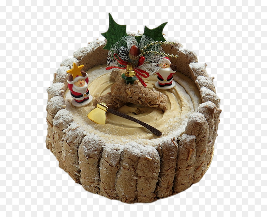 Gâteau De Noël Png, Tube - Christmas Charlotte Cake, Transparent Png - christmas cake png