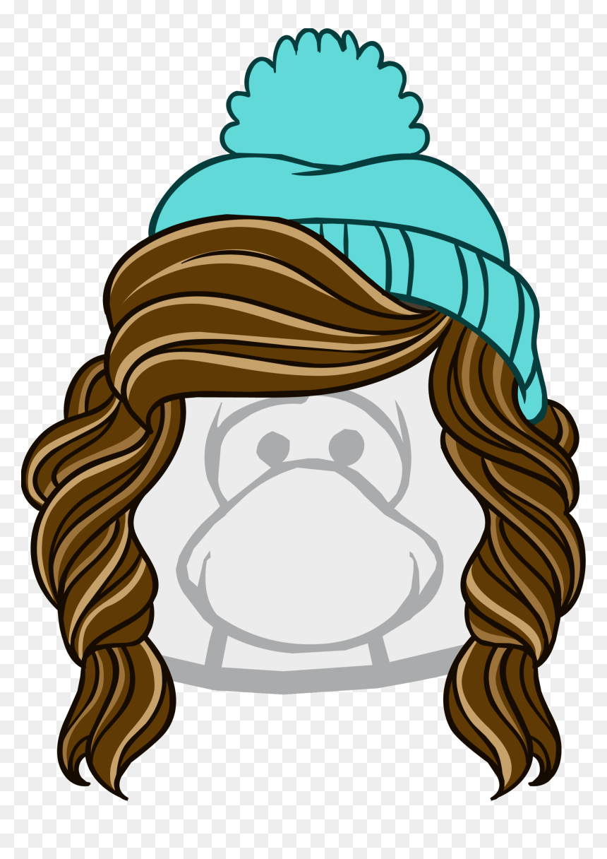 Peluca Png , Png Download - Club Penguin Side Ponytail, Transparent Png - peluca png