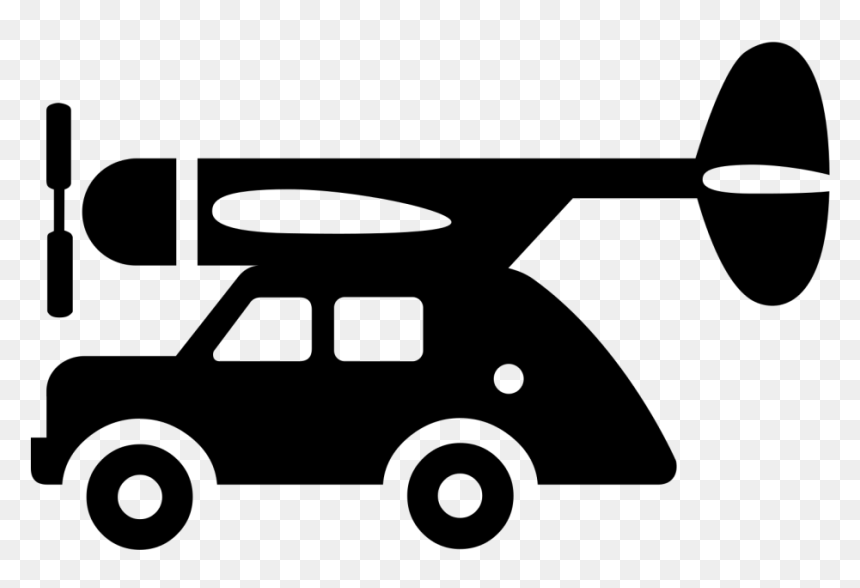 Airplane Clipart , Png Download - Flying Car Icon Png, Transparent Png - flying car png
