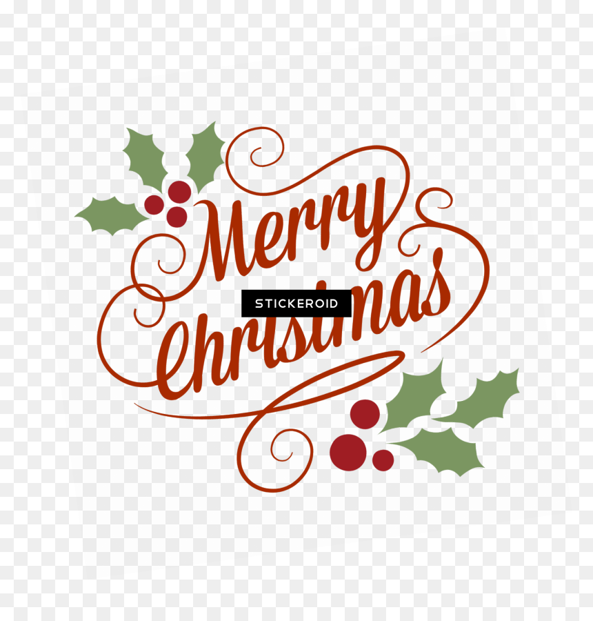 Merry Christmas Classical Vintage Sign - Merry Christmas Cake Topper Png, Transparent Png - christmas cake png