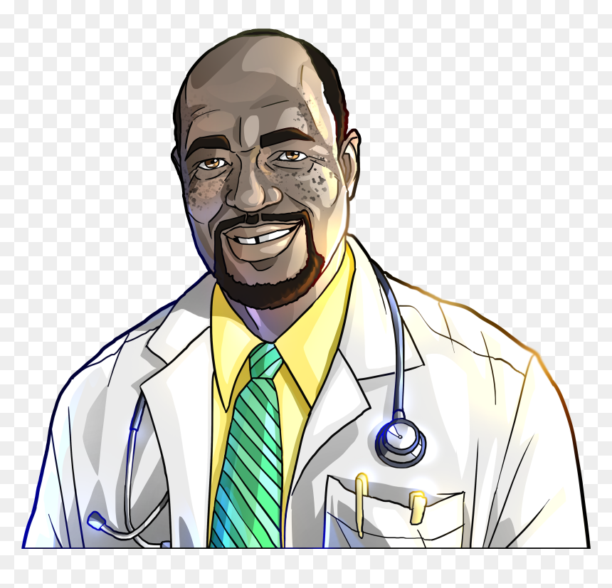 Black Doctor Png - Cartoon, Transparent Png - doctors png