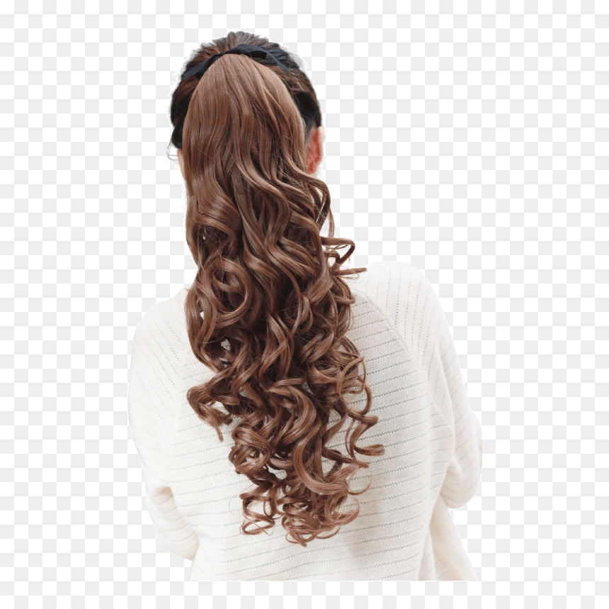 Peluca Mujer Correas Realista Pelo Rizado Gran Ola, HD Png Download - peluca png