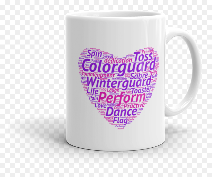 Color Guard Heart Cloud Mug - Mug, HD Png Download - color guard png