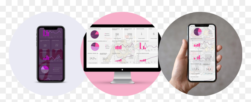 Sympa Hr Dashboard Bubbles - Computer Monitor, HD Png Download - dashboard png