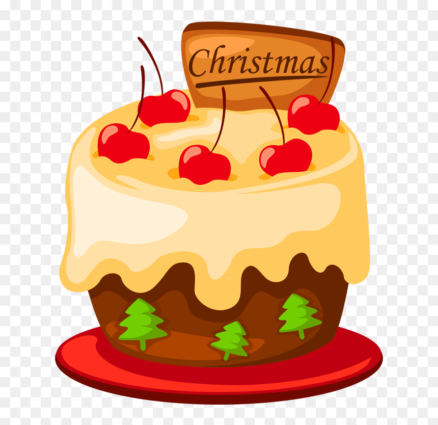 Cupcakes, Food Clips, Clipart, Album, Sweet, Desserts, - Merry Christmas Cake Drawing, HD Png Download - christmas cake png
