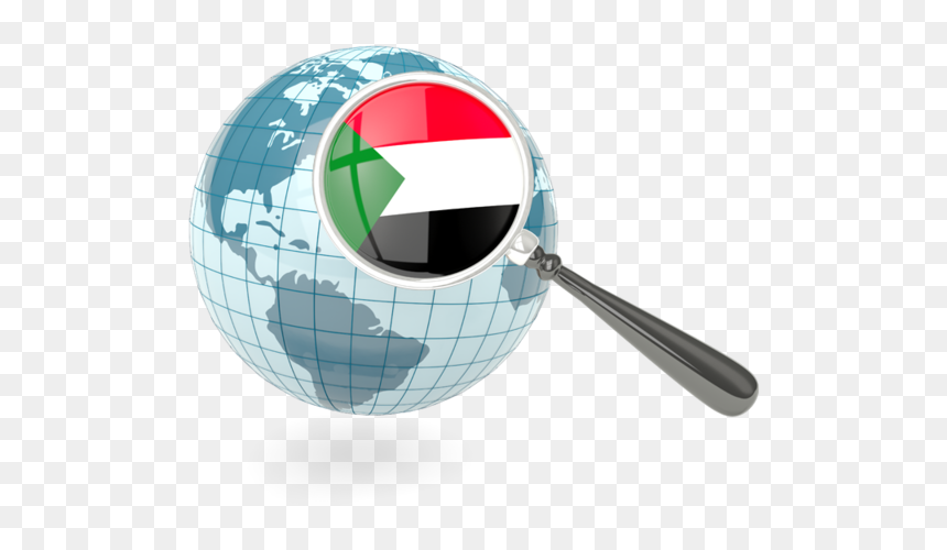 Magnified Flag With Blue Globe - Mongolia Globe, HD Png Download - globe png icon