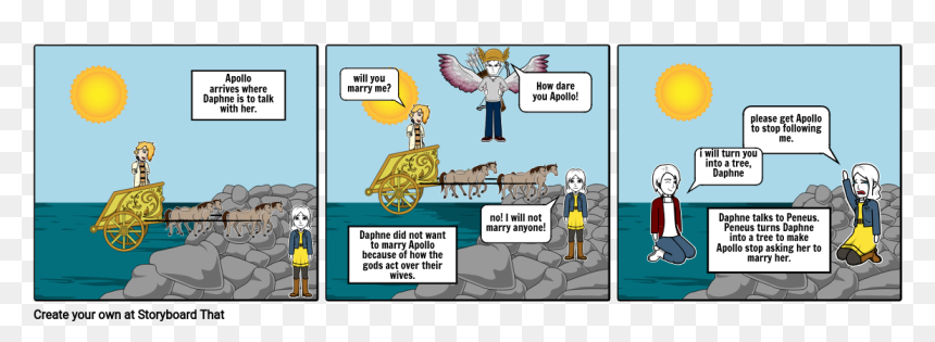 Daphne And Apollo Comics, HD Png Download - apollo png
