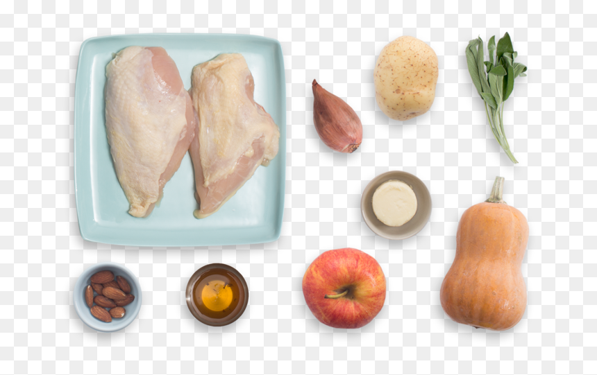 Pan-seared Chicken With Roasted Honeynut Squash & Apple - Natural Foods, HD Png Download - chicken emoji png