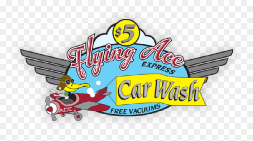 Flying Ace Car Wash, HD Png Download - flying car png