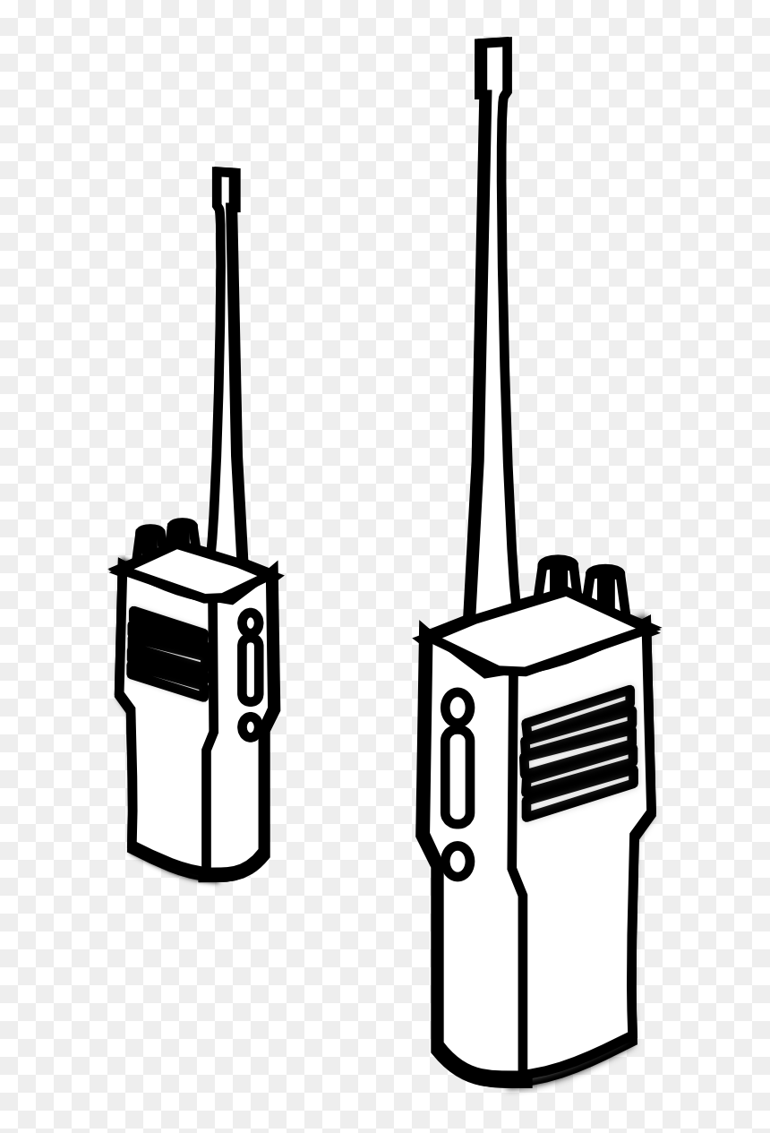 Smart Phone Clip Art - Walkie Talkie Clipart Black And White, HD Png Download - walkie talkie png