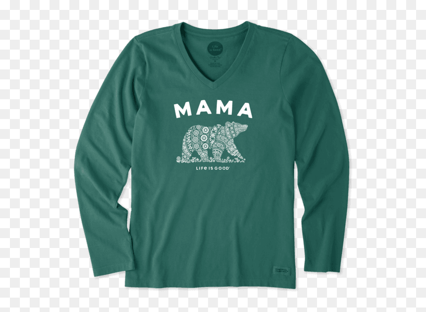 Women"s Tribal Mama Bear Long Sleeve Crusher Vee - Womens Thanksgiving Shirts Funny, HD Png Download - mama bear png