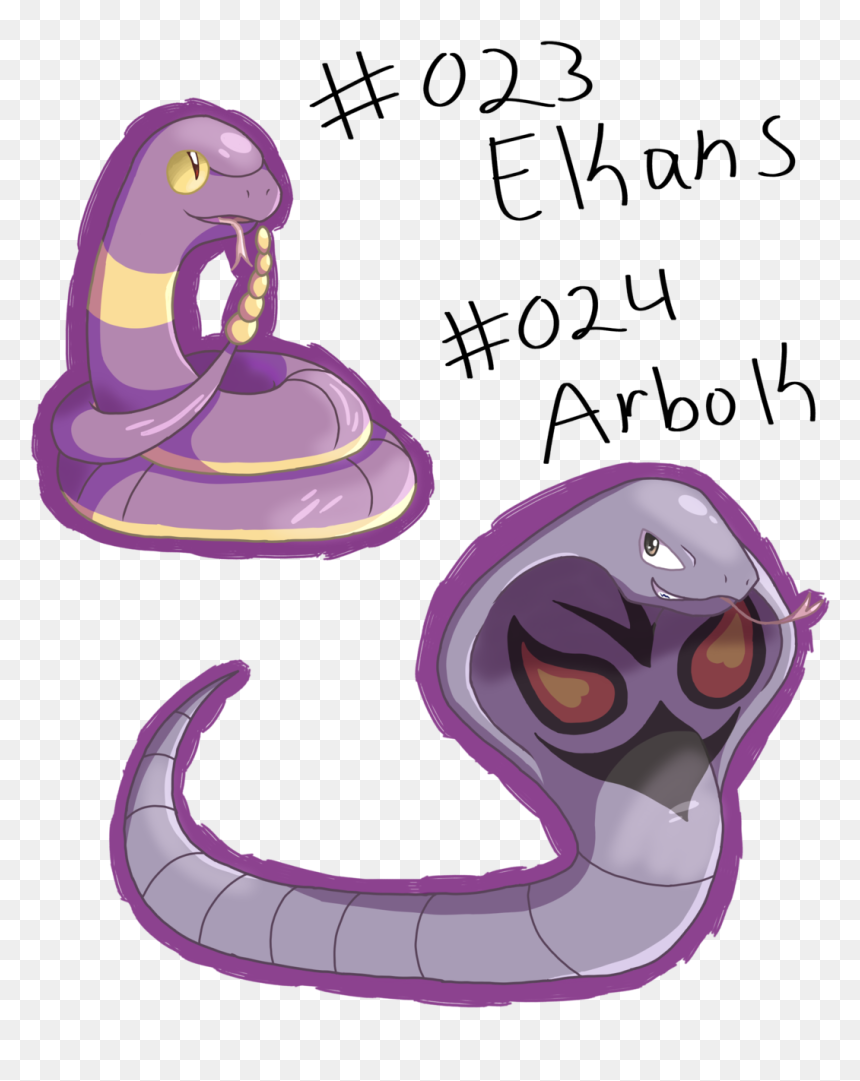 Ekans And Arbok - Cartoon, HD Png Download - ekans png